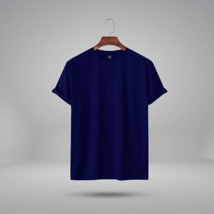 Navy-blue Color T- Shirt For Men 100% Cotton