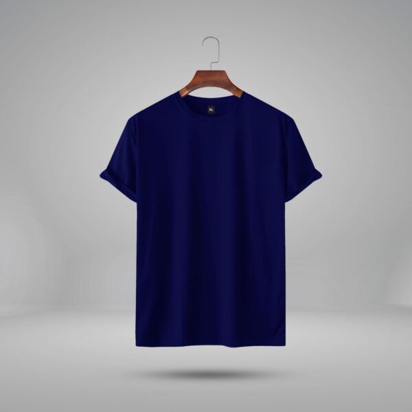 Navy-blue Color T- Shirt For Men 100% Cotton